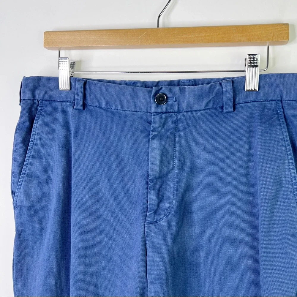 Brooks Brothers Clark Fit Chino Pants Blue Straight Leg Trousers Cotton W34 L32 - Picture 7 of 10